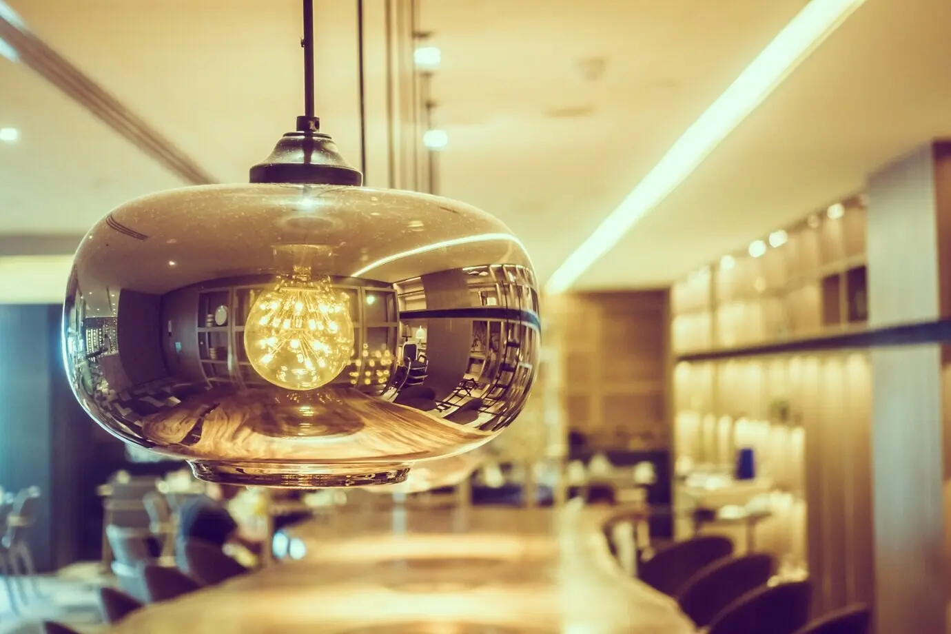 Close-up of a ceiling lamp